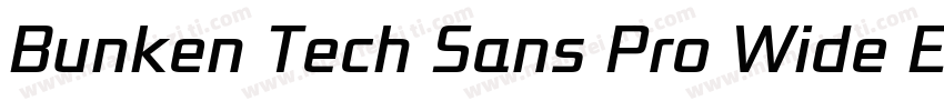 Bunken Tech Sans Pro Wide ExBd Regu字体转换